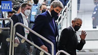 Barack Obama Arrives At COP26 Climate Conference For Speech