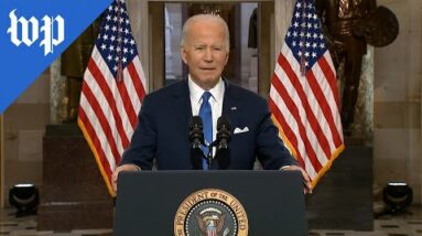 Biden’s Capitol insurrection anniversary speech, in 3 minutes