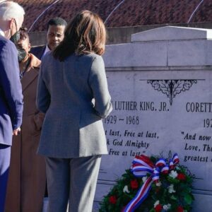 Biden, Kamala Harris Visit Crypt of Martin Luther King Jr. Ahead Of Voting Rights Speech
