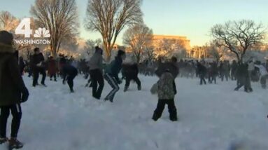 Snowball Fight on the National Mall | NBC4 Washington