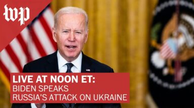 WATCH LIVE | Biden delivers remarks on Russian assault on Ukraine