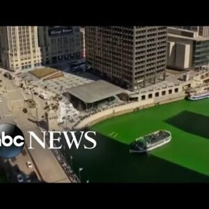 Chicago River turns green for St. Patrick's Day