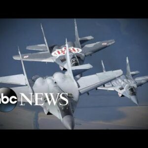 White House at odds with Poland over sending fighter jets to Ukraine l GMA