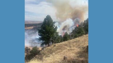 Hikers witness Colorado wildfire