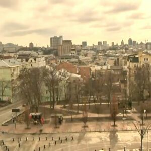 WATCH: View of Kyiv skyline as Ukraine enters second week of war against Russian forces