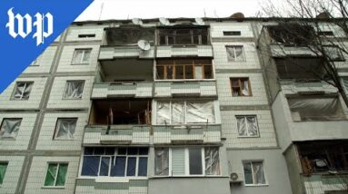 Fighting in Ukraine rocks a building, leaving homes destroyed and residents abandoned