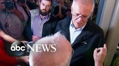 Australian PM gets confronted by local