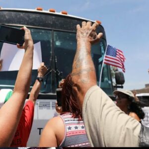 Bus With Migrants Sent By Texas Governor Arrives In Washington D.C.
