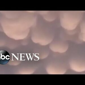 Mammatus clouds roll across Oklahoma sky l ABC News