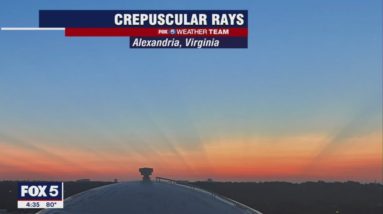 Crepuscular rays over DC formed hundreds of miles away over Ohio | FOX 5 DC