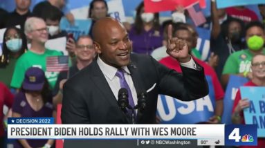 Biden Holds Rally in Maryland With Wes Moore | NBC4 Washington
