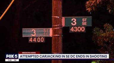 Uber driver shot at during attempted carjacking in Southeast DC | FOX 5 DC