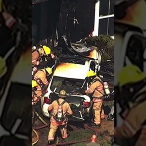 Fiery Car Crash Into Maryland Home Injures Driver, 2 Rescued