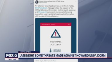 Howard University residence hall evacuated after bomb threat | FOX 5 DC