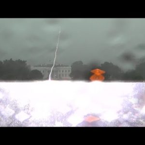 Lightning strikes at Lafayette Park near White House