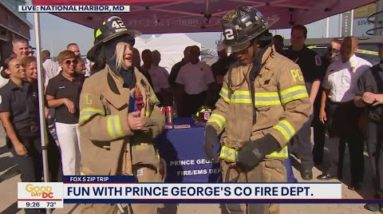 FOX 5 Zip Trip National Harbor Finale: Fun with Prince George's Co Fire Dept.!