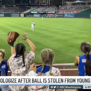 Nationals Apologize After Ball Is Intercepted From Young Fan | NBC4 Washington