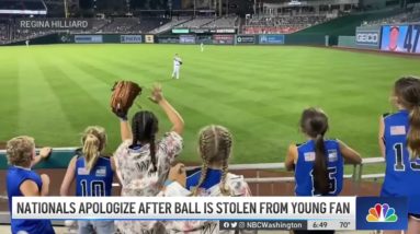 Nationals Apologize After Ball Is Intercepted From Young Fan | NBC4 Washington