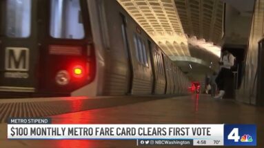 $100 Monthly Metro Fare Card Clears Vote in DC Council Transportation Committee | NBC4 Washington