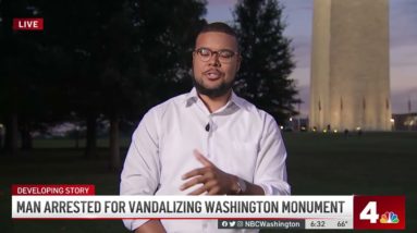 Washington Monument Vandalized With Red Paint, Profanity | NBC4 Washington