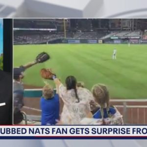 Young fan robbed of baseball at Nats game gets surprise from Joey Meneses | FOX 5 DC
