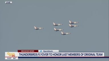 Twin brothers, founding members of original Thunderbirds honored with dual US Air Force flyover