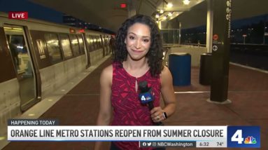 5 Metro Orange Line Stations Reopen After Summer Closure | NBC4 Washingtonn