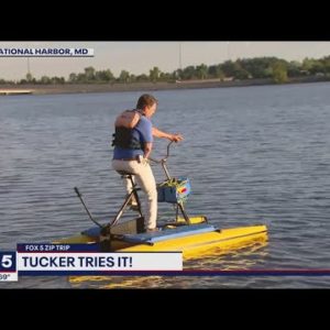 FOX 5 Zip Trip National Harbor Finale: Tucker Tries It | Hydrobikes