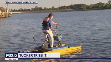 FOX 5 Zip Trip National Harbor Finale: Tucker Tries It | Hydrobikes