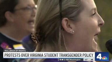 Protests Erupt Over Gov. Youngkin's Virginia Transgender Student Policy | NBC4 Washington