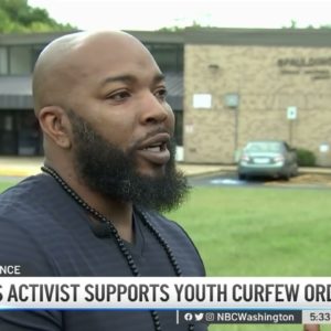 Community Activist Supports Prince George's Youth Curfew Order | NBC4 Washington