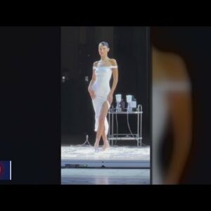 LION Lunch Hour: Bella Hadid has dress spray-painted on during fashion show