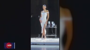 LION Lunch Hour: Bella Hadid has dress spray-painted on during fashion show