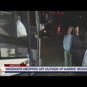 Another migrant bus dropped off near VP Harris’s DC residence Thursday