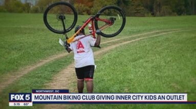 D.C. teen carries bike over the finish line at mountain bike race