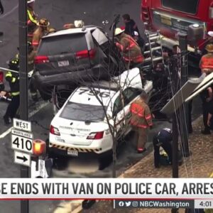 Police Chase Ends With Van on Police Car, Arrests in Silver Spring | NBC4 Washington