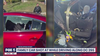 Road rager shoots child's car seat on I-295