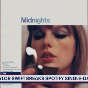 Taylor Swift breaks Spotify single-day record
