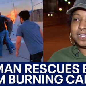Woman who rescued newborn, mother from burning car speaks to FOX 5