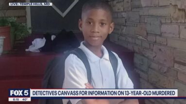 Detectives canvass for information in homicide of Prince George's County 13-year-old | FOX 5 DC