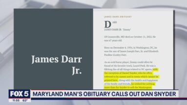 Maryland man's obituary calls for Dan Snyder to sell the Commanders | FOX 5 DC