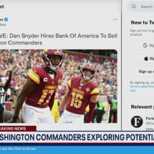 REPORT: Washington Commanders, Dan Snyder hire Bank of America to consider selling team | FOX 5 DC