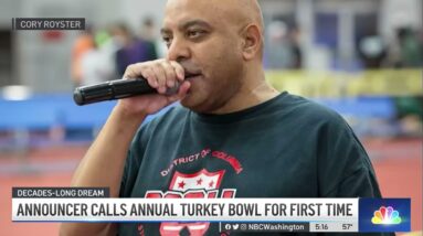 DC Announcer Fulfills Dream, Calls Annual Turkey Bowl for First Time | NBC4 Washington