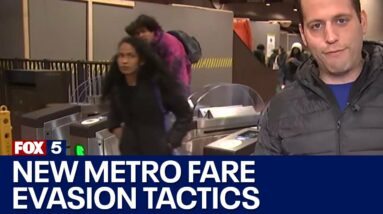 Metro tests prototype gates to deter fare evasion - and someone jumps over the gate, LIVE