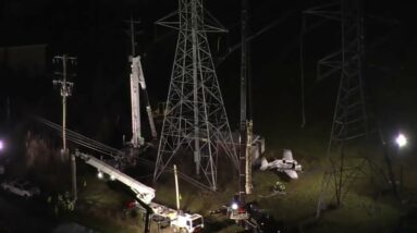 Pilot, passenger rescued after small plane crashes into power lines in Montgomery County | FOX 5 DC
