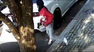 Surveillance video shows a suspect in the DC shooting of Commanders running back Brian Robinson Jr.