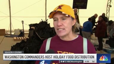 Washington Commanders Host Holiday Food Distribution | NBC4 Washington