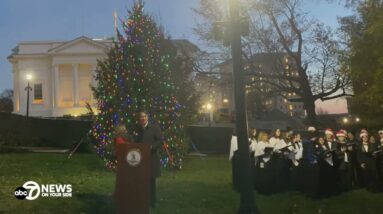 Virginia Governor Glenn Youngkin hosts Christmas tree lighting ceremony