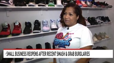 Leesburg, Va. sneaker store reopens after pair of smash-and-grab burglaries